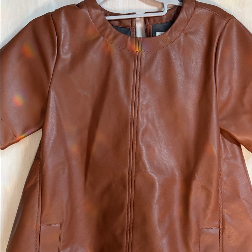 Maeve Brown Faux Leather Women’s dress